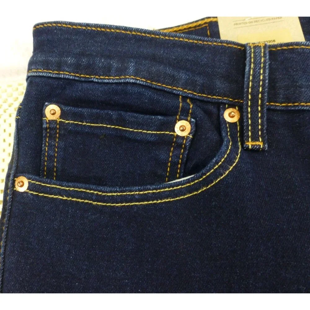 Levis 513 Slim Straight Stretch Jeans 34X32 Mens Original Riveted Denim - Picture 7 of 10